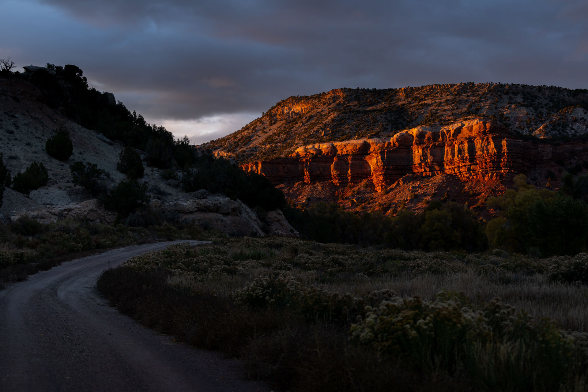 Red Rock Formation at Sunset